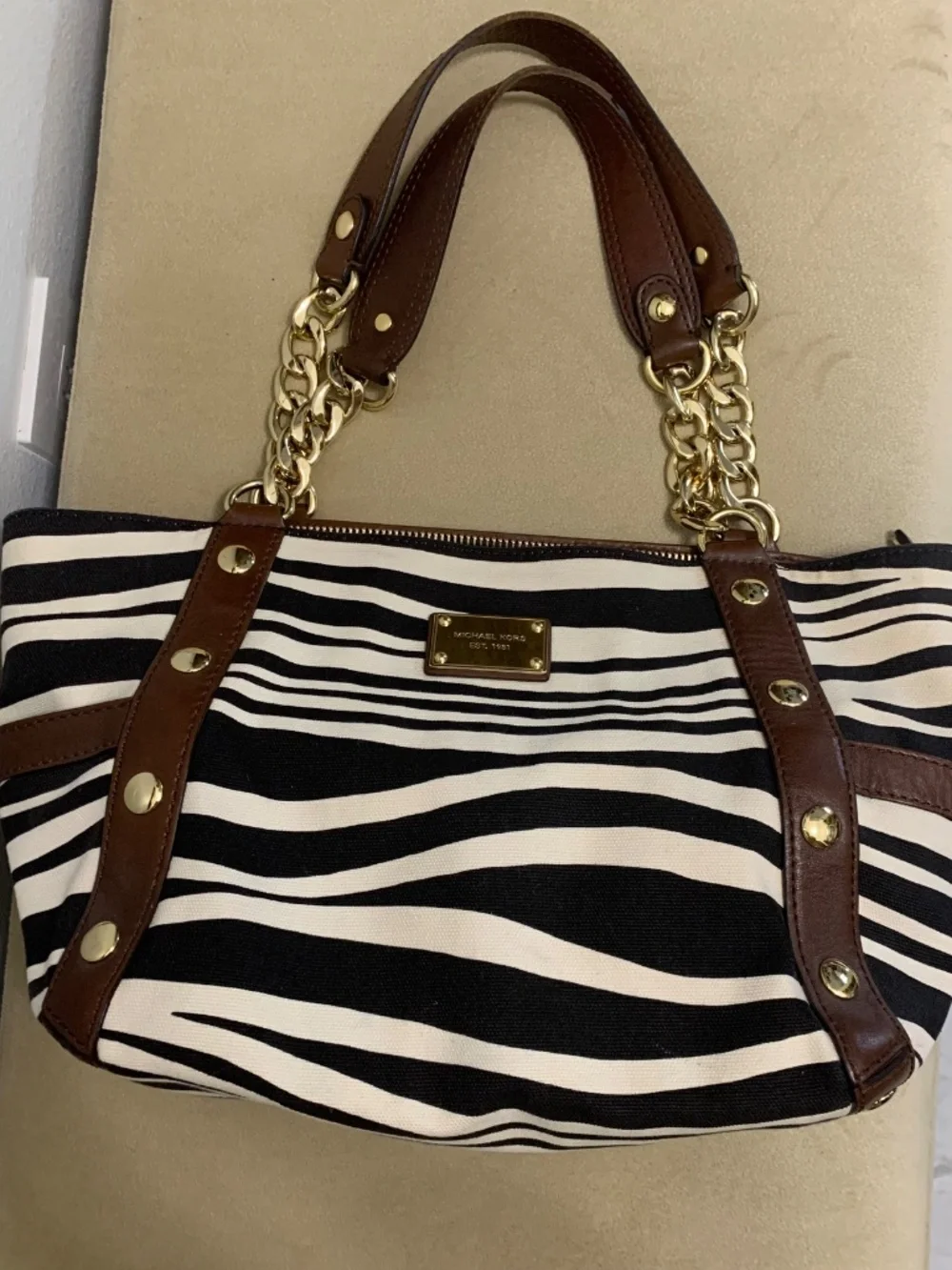 Zebra Print Handbag Michael Kors - Picture 4 of 4